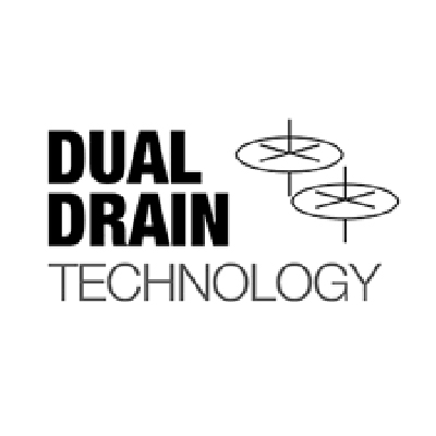 Dual Drain technology Walk-in tub